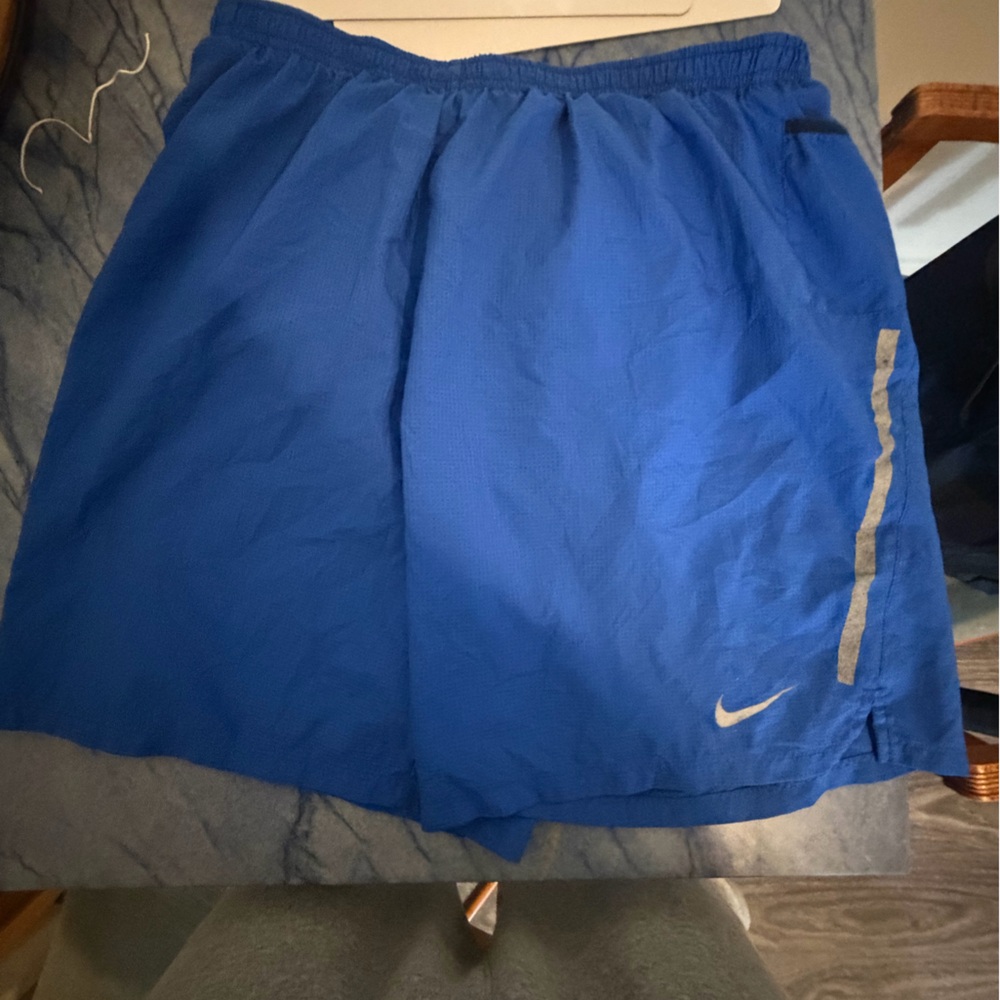 Nike Men's Athletic Shorts in Blue with Gray Accents